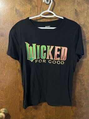 Old Navy Black “Wicked: For Good” Graphic Crewneck Tee